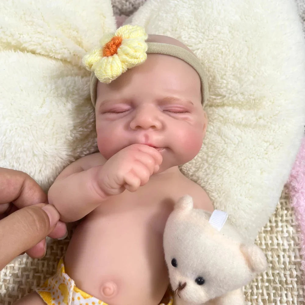 Image of Reborn Baby Dolls Mini 13 Inch Reborn Baby Doll Silicone Pascale