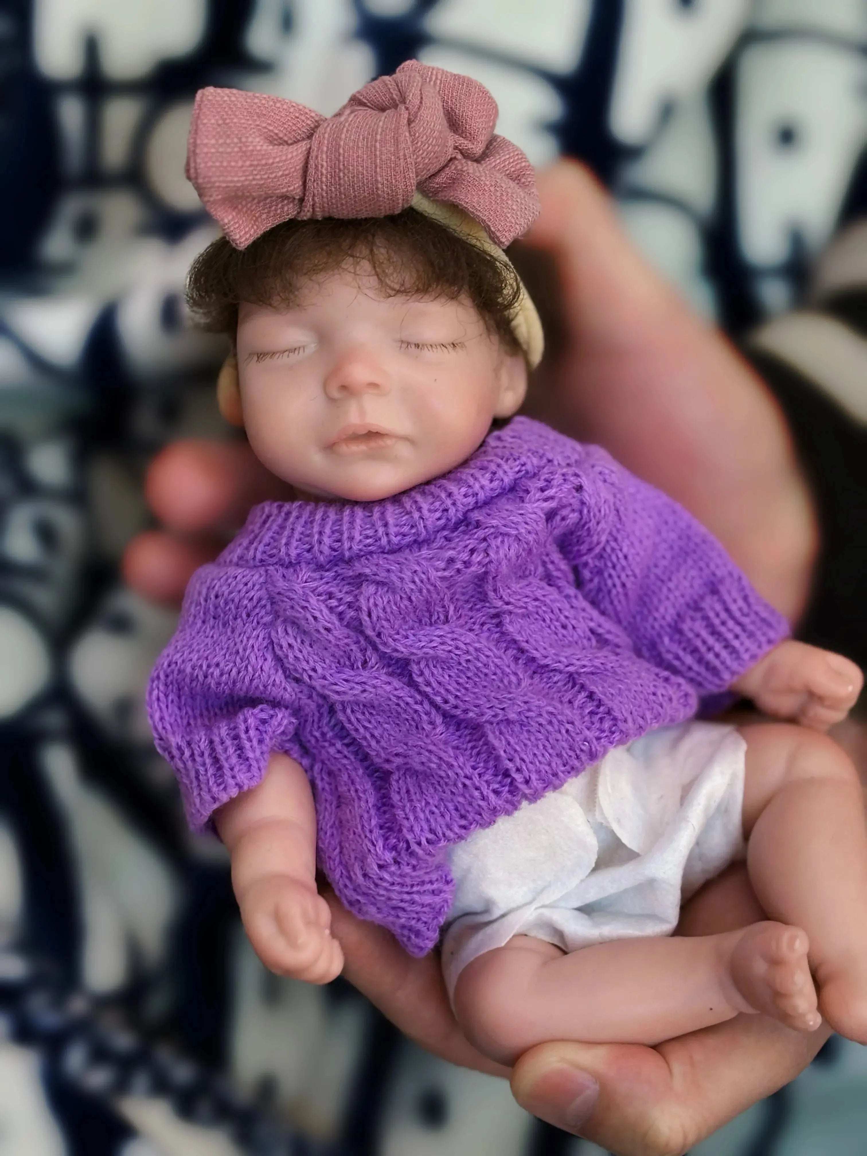 Image of Reborn Baby Dolls 10Inch Silicone Girl Can Open Mouth Reborn Doll