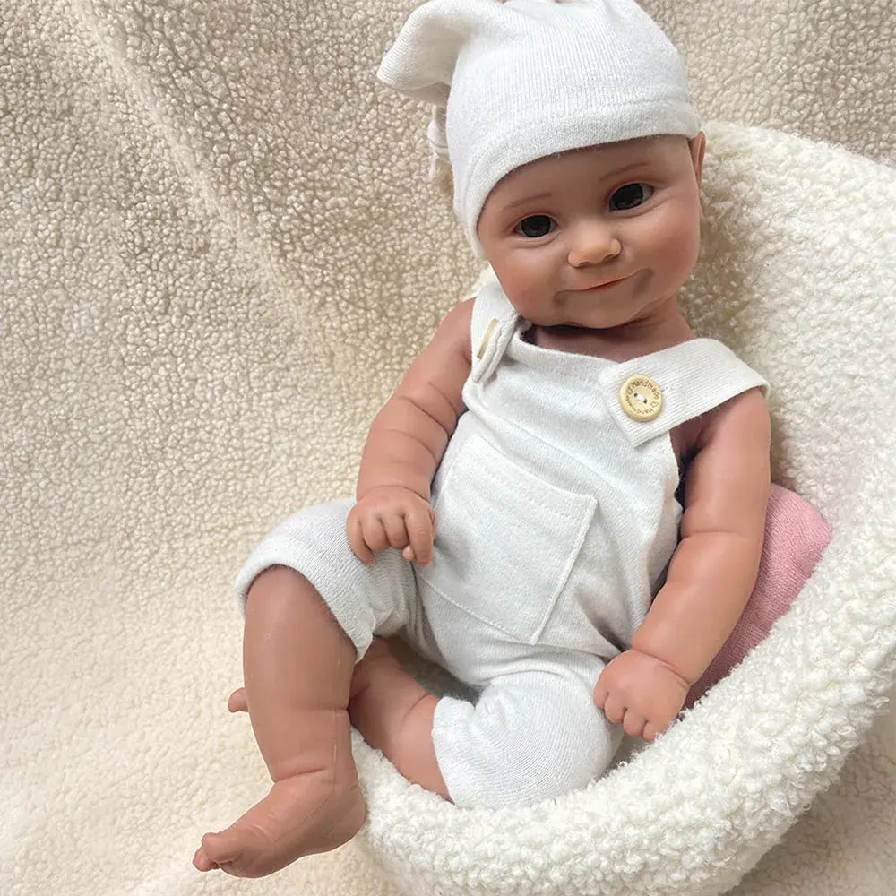 Image of Reborn Baby Dolls 1:1 Full Body Soild Silicone Reborn Baby Girl