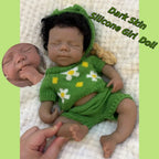 Image of Reborn Baby Dolls Can Open Mouth 26Cm Dark Skin Pascale Full Body