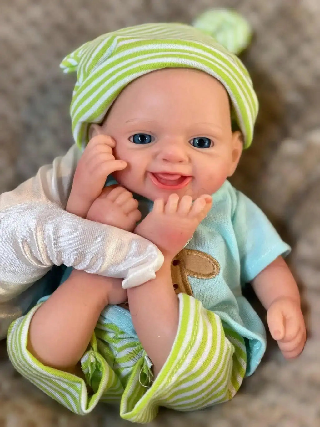 Image of Reborn Baby Dolls Saskia 10-Inch Lifelike Solid Silicone Reborn Boy |