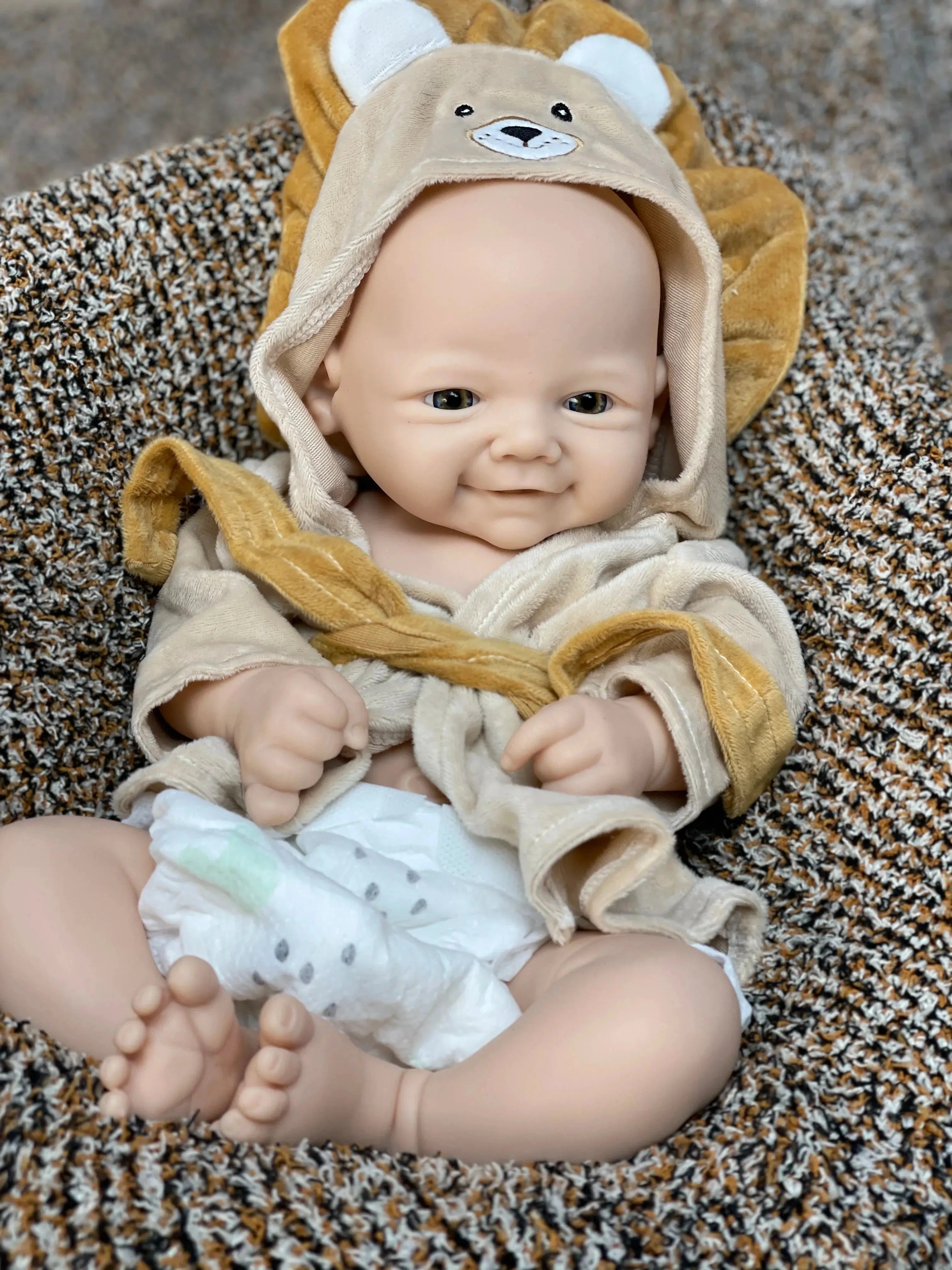 Image of Reborn Baby Dolls 18Inch Girl Vivienne Bebê Reborn Dolls Unpainted