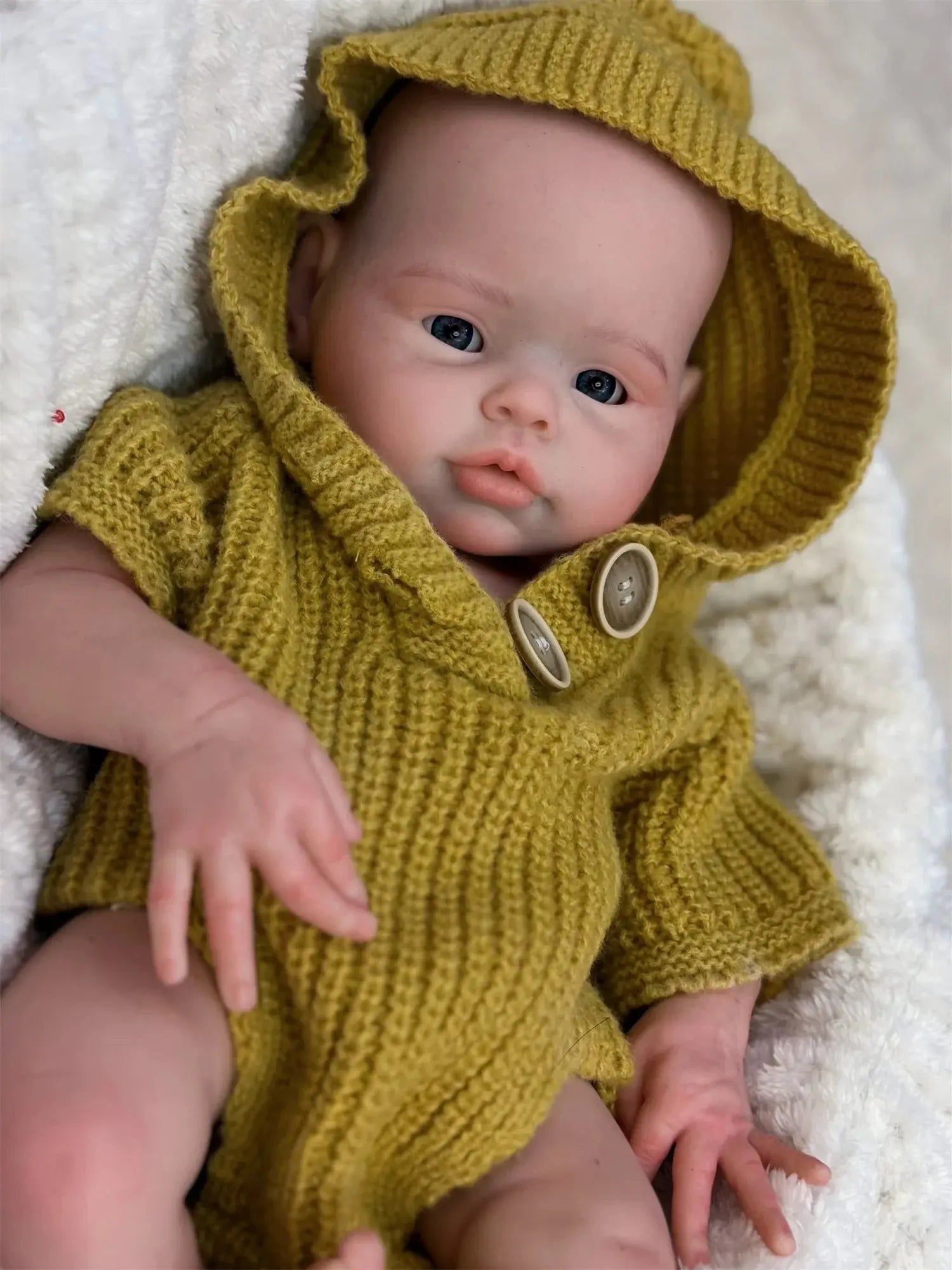 Image of Reborn Baby Dolls 17Inch Washable Open Eyes Soft Silicone Reborn Girl