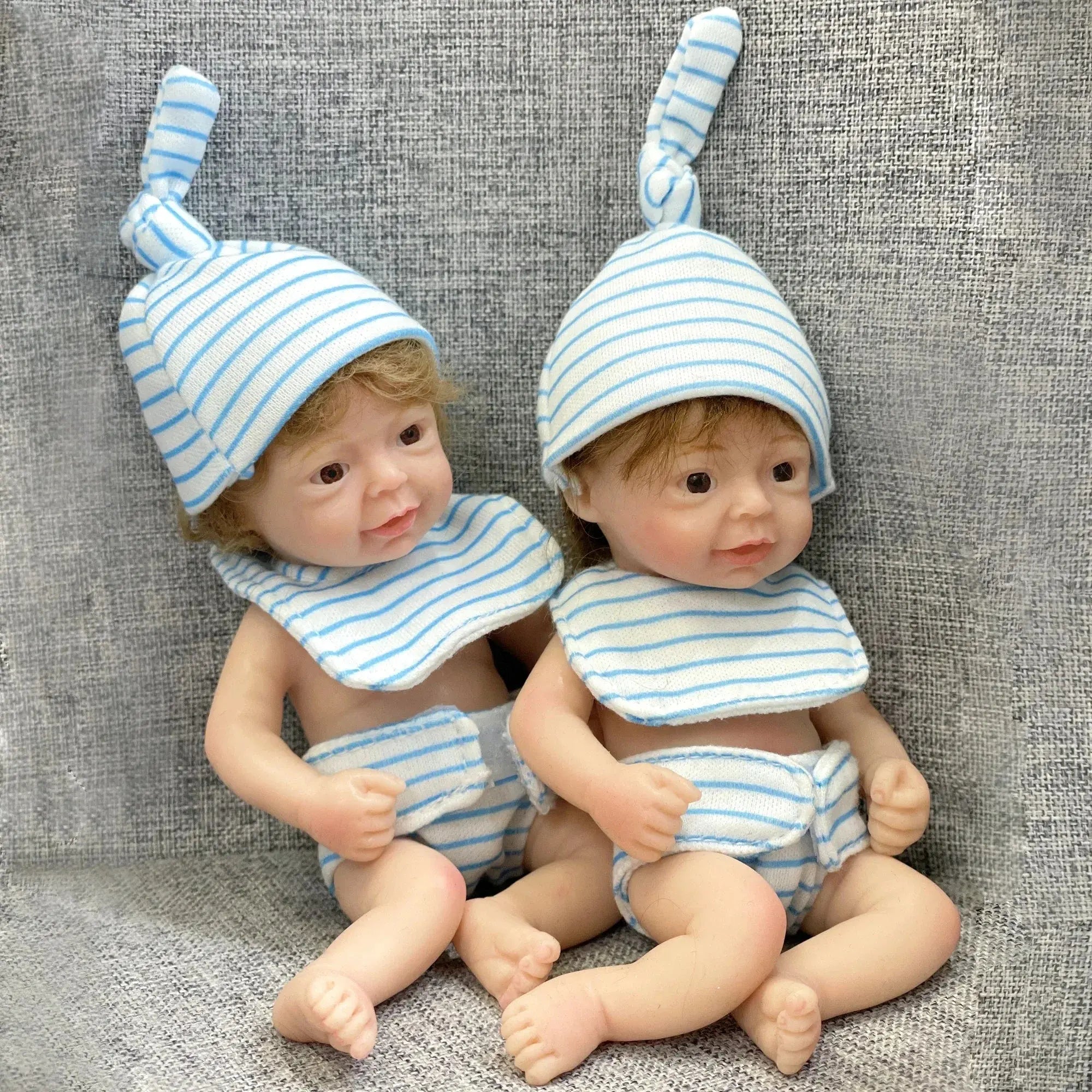 Image of Reborn Baby Dolls 6Inch Mini Palm Full Solid Silicone Bebe Reborn