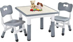Image of Reborn Baby Dolls Kids Table And 2 Chairs Set, Height Adjustable
