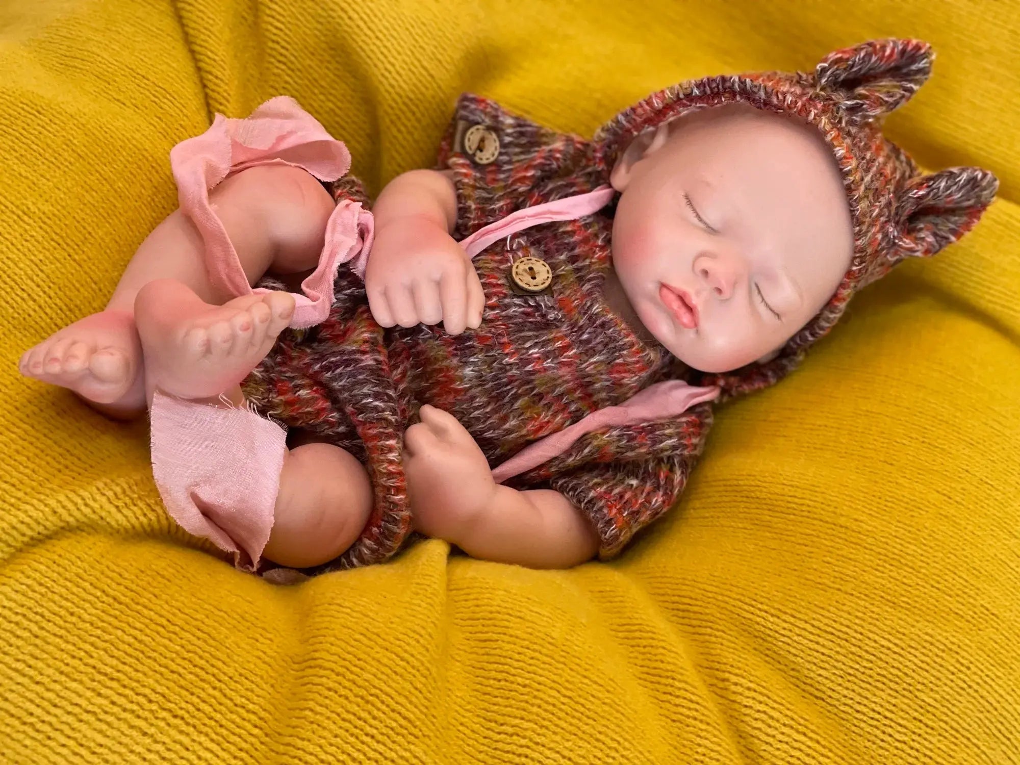 Image of Reborn Baby Dolls 3 Styles/45Cm Close Eyes Bebe Reborn Girl Soft