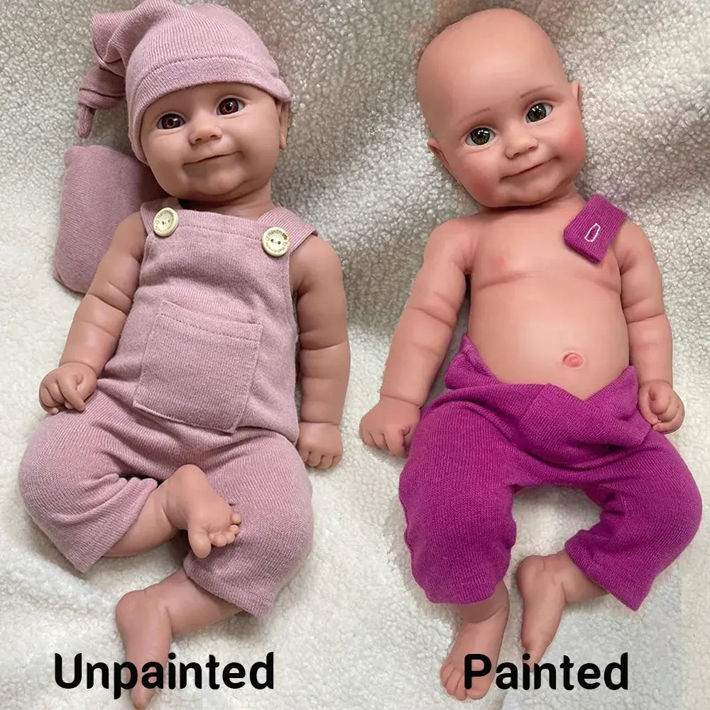 Image of Reborn Baby Dolls 1:1 Full Body Soild Silicone Reborn Baby Girl