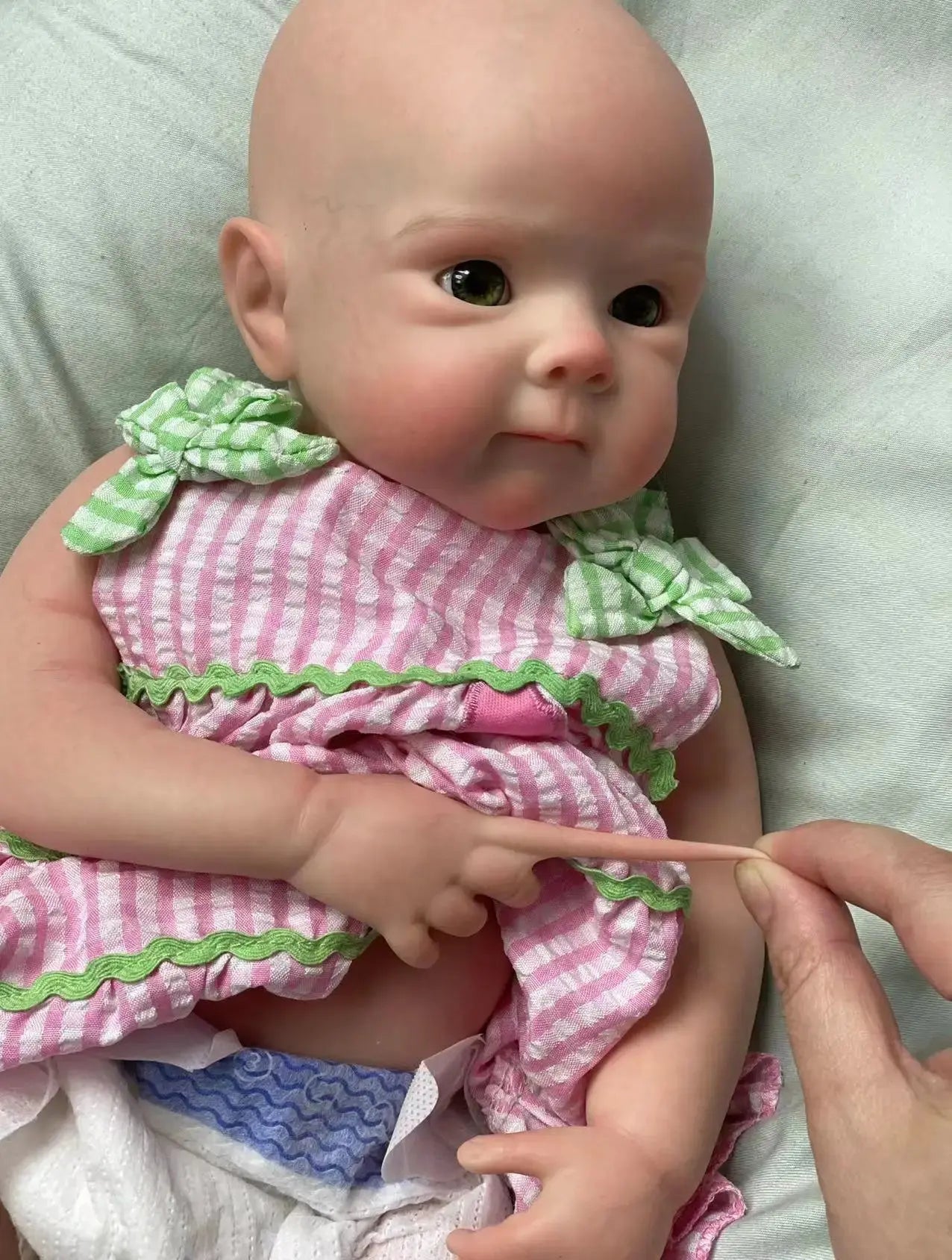 Image of Reborn Baby Dolls 18Inch Can Open Mouth Solid Silicone Bebe Reborn