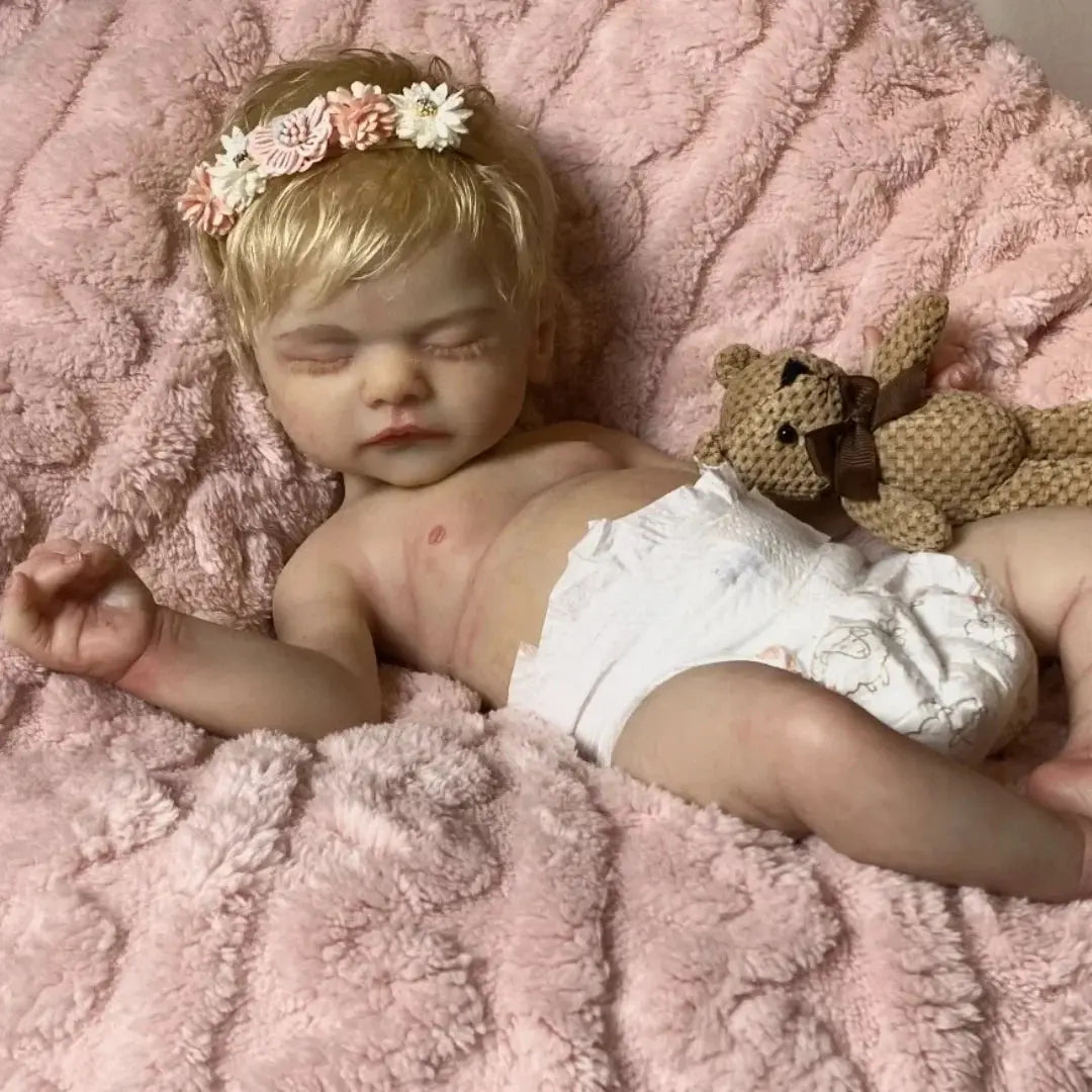 Image of Reborn Baby Dolls 45Cm Can Open Mouth Sam Full Body Silicone Bebe