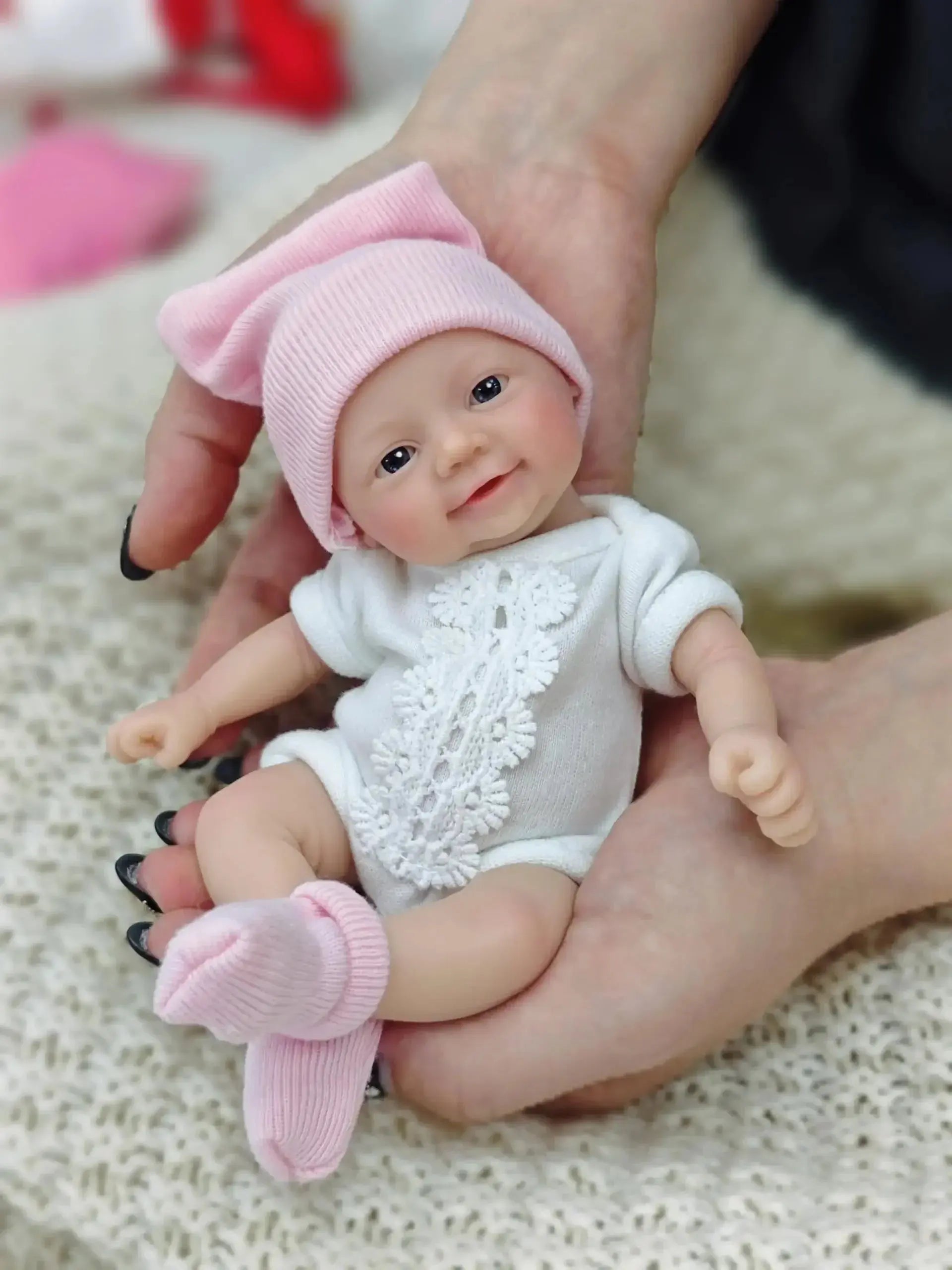 Image of Reborn Baby Dolls Realistic Miniature Babies 7" Full Body Silicone