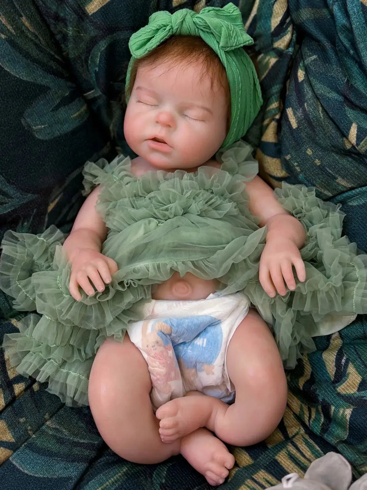 Image of Reborn Baby Dolls 20Inch Open Mouth Silicone Girl Reborn Full Solid