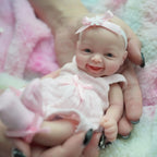 Image of Reborn Baby Dolls Miniature Babies 7 Inch Silicone Full Body Reborn