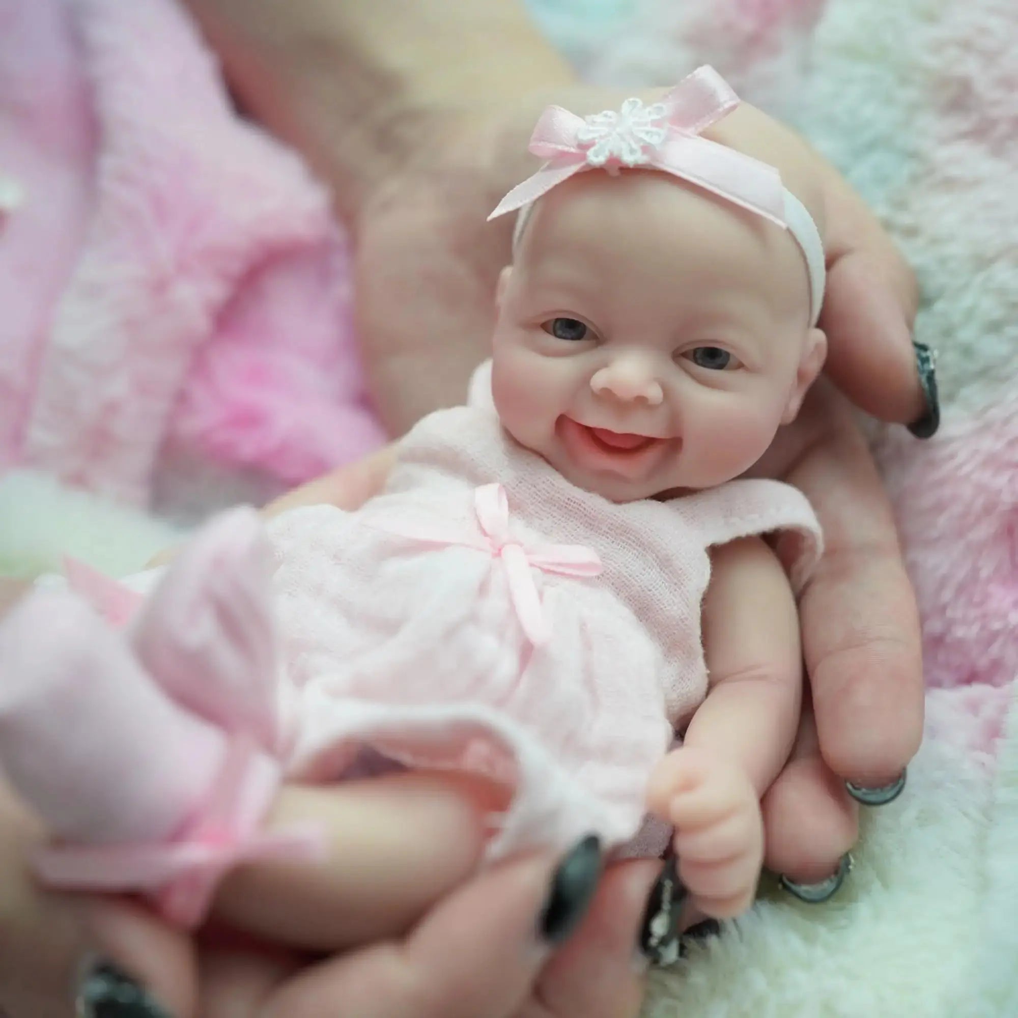 Image of Reborn Baby Dolls Miniature Babies 7 Inch Silicone Full Body Reborn