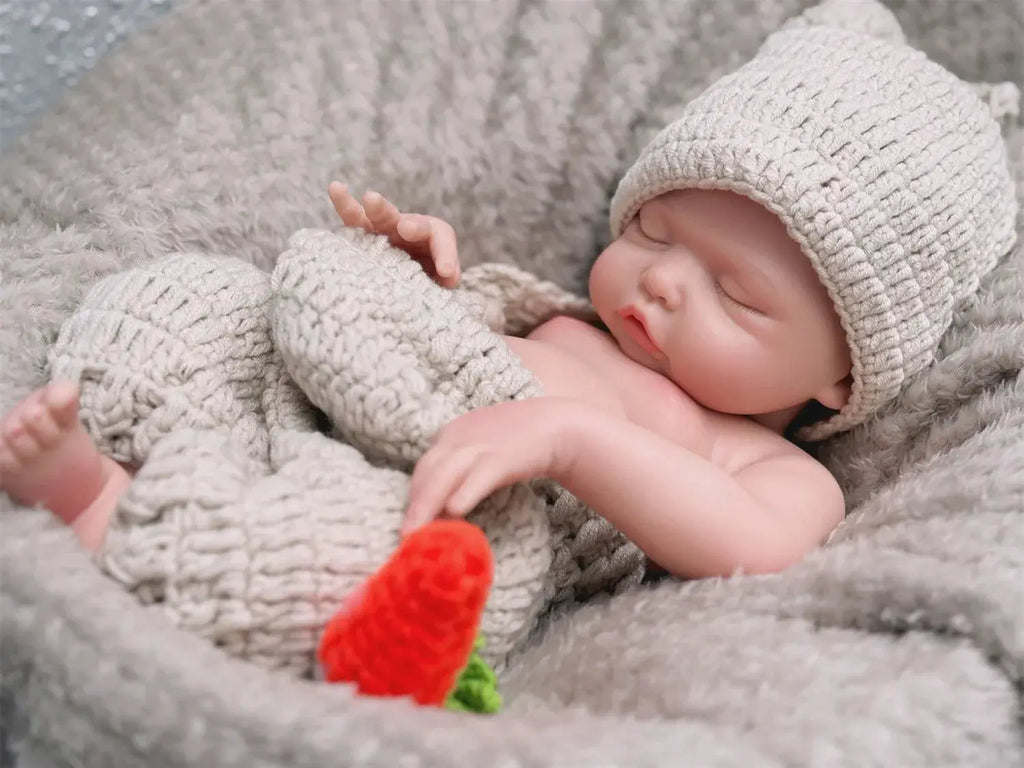 Image of Reborn Baby Dolls Can Open Mouth 17Inch Washable Close Eyes Full Body