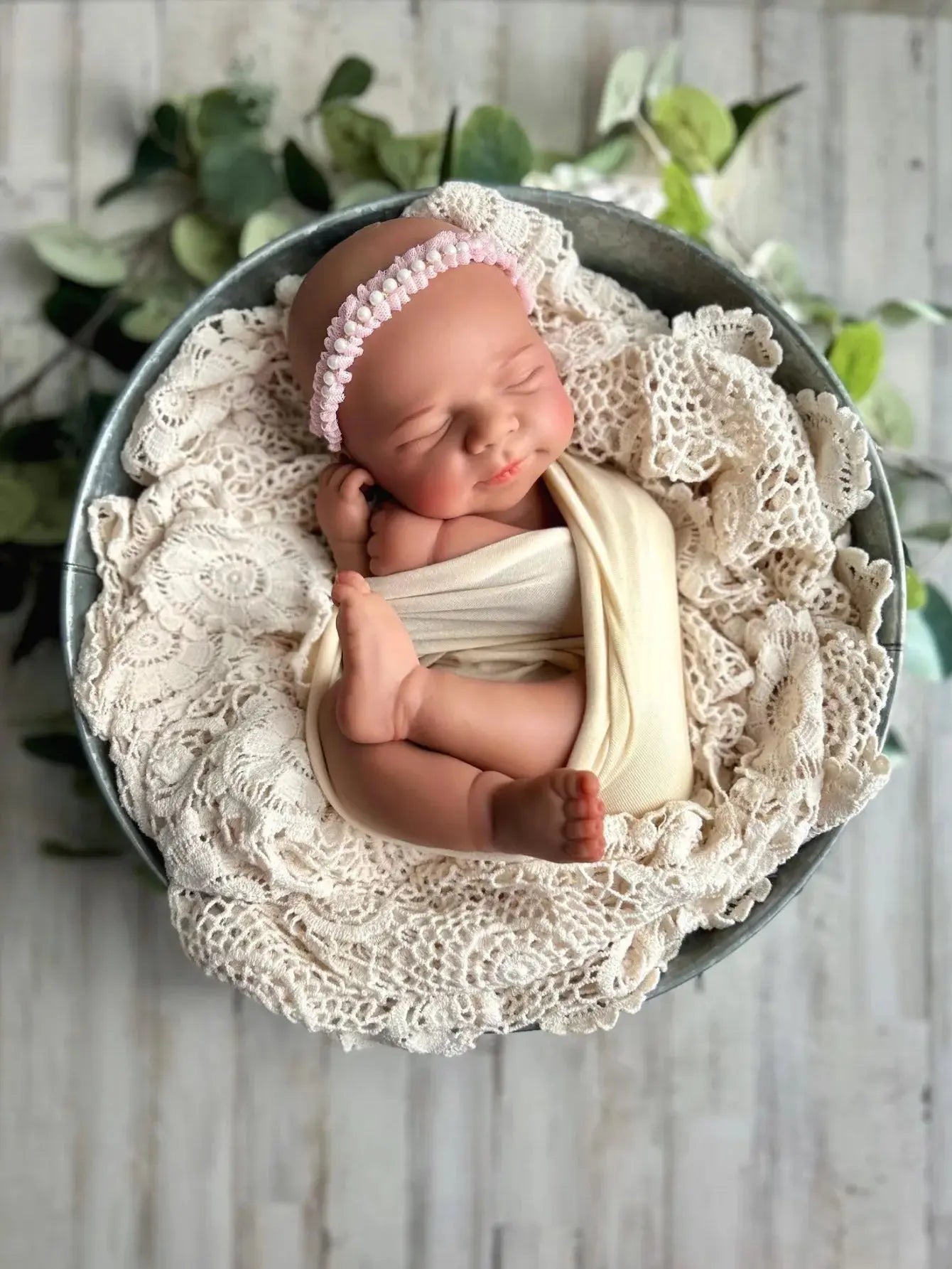 Image of Reborn Baby Dolls 18 Inch (Fair Skin)Pascale Girl Silicone Doll -