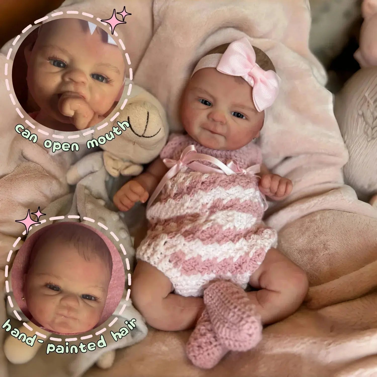 Image of Reborn Baby Dolls 16Inch Coco Bebe All Silicone Reborn Doll Painted