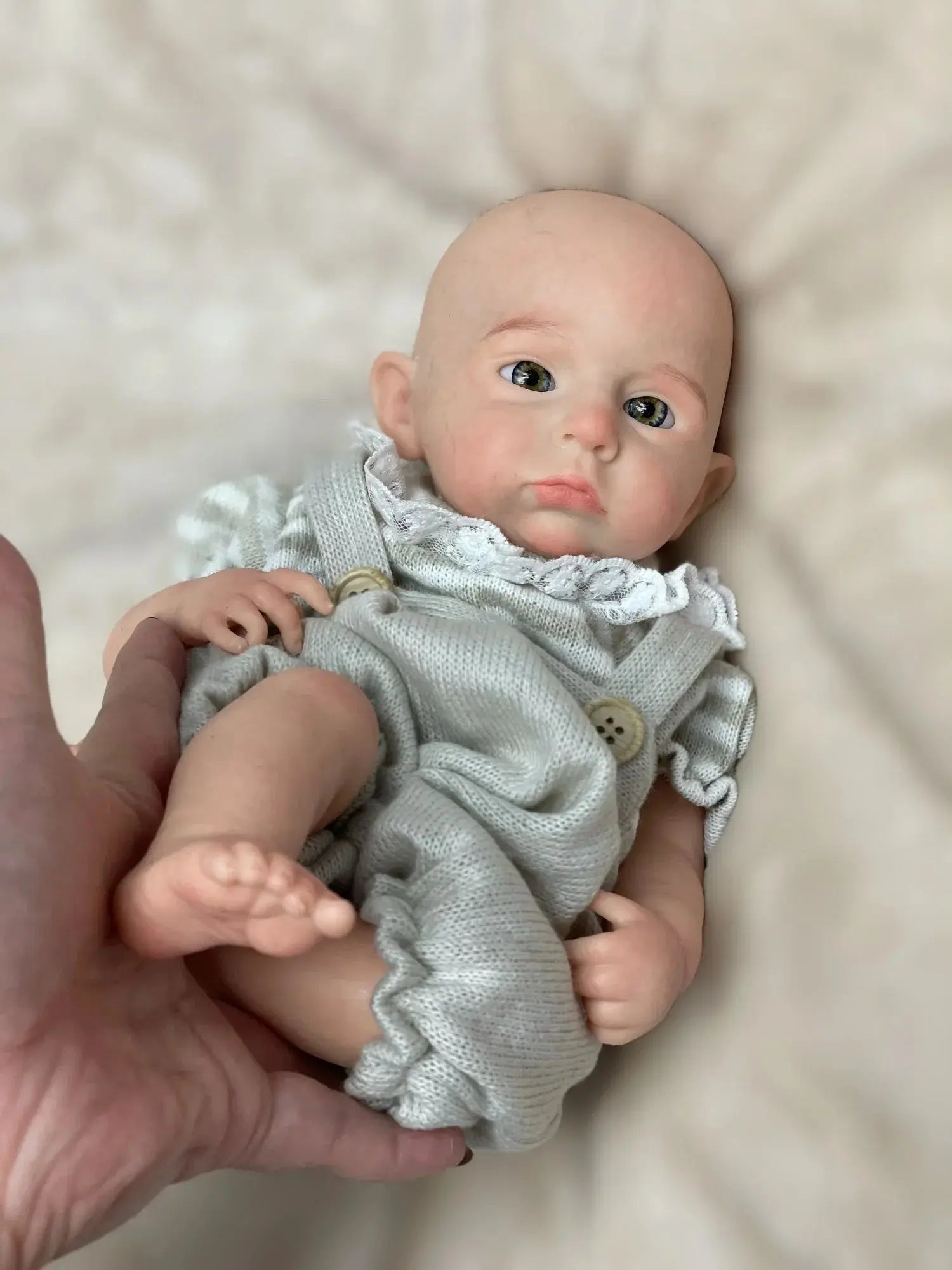 Image of Reborn Baby Dolls 33Cm Painted Cameron Solid Silicone Bebe Reborn