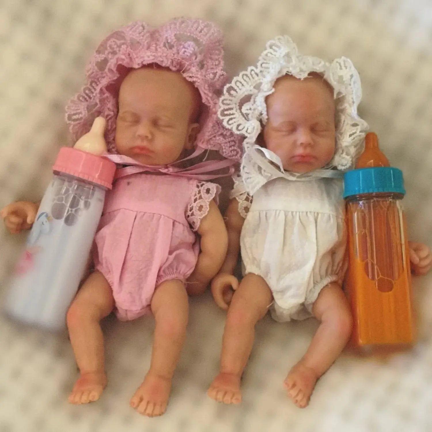 Image of Reborn Baby Dolls Anjo Doll 6 Inch Mini Palm Girl Loulou Soft Solid