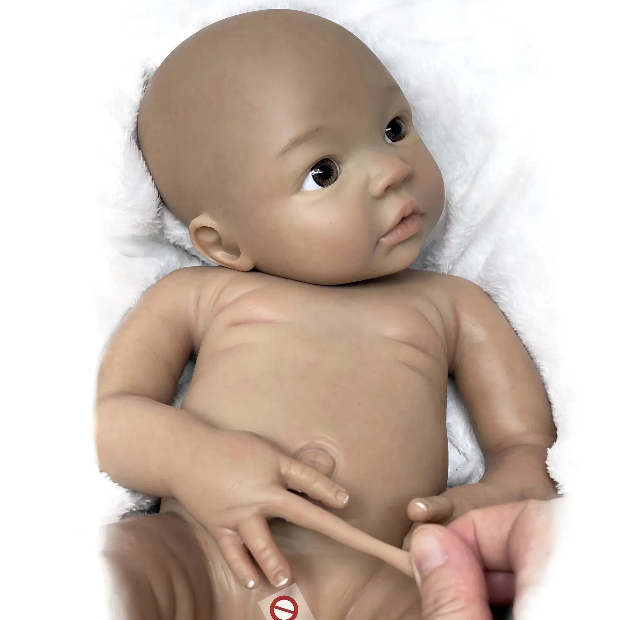 Image of Reborn Baby Dolls 18 Inch Full Solid Bebe Reborn Silicone Painted 
