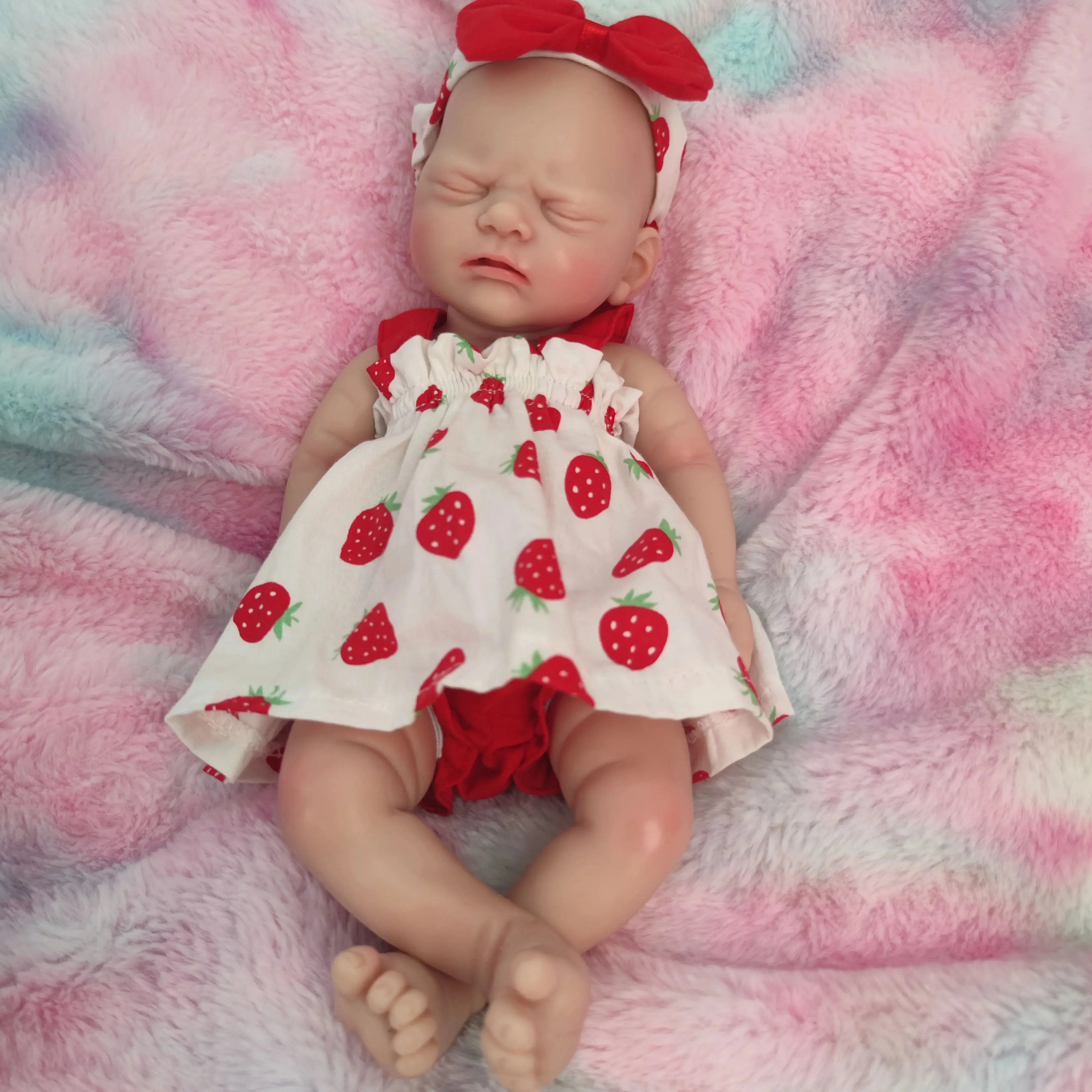Image of Reborn Baby Dolls 12 Inch Full Soft Silicone Body Lifelike Reborn