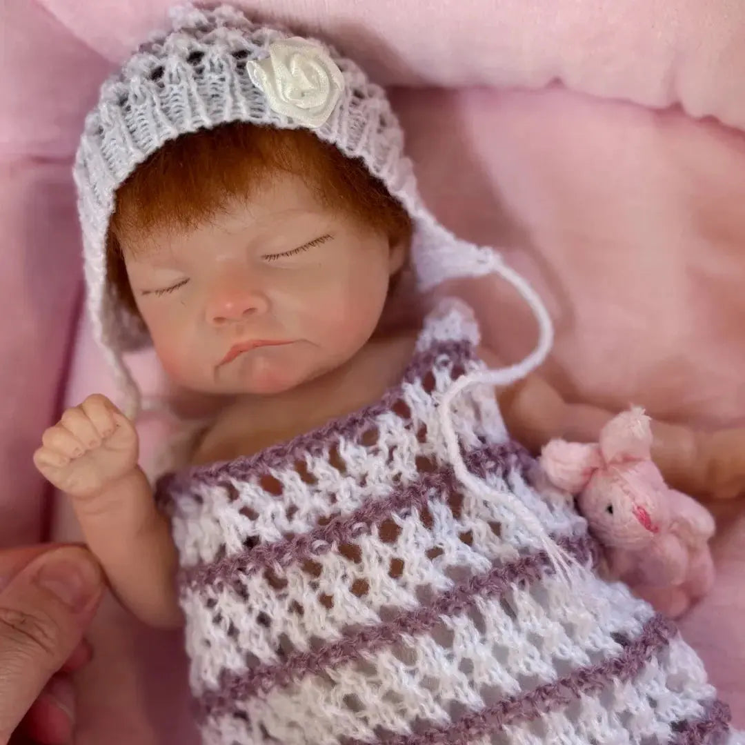 Image of Reborn Baby Dolls 26Cm Close Eyes Bebe Reborn De Silicona Girl Doll