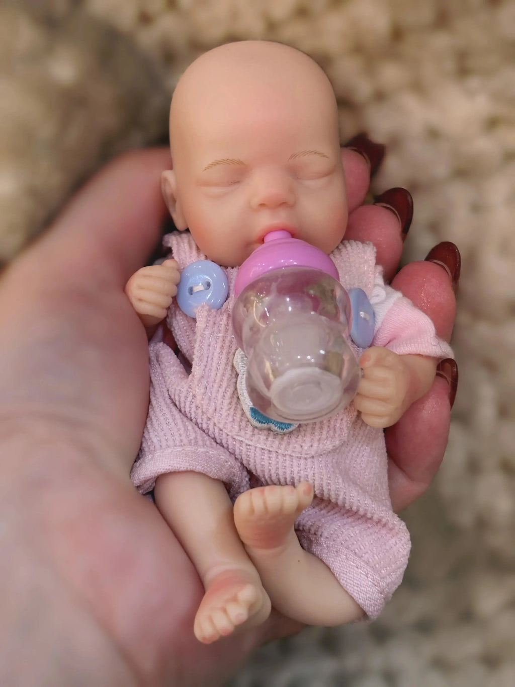 Image of Reborn Baby Dolls 6Inch Mini Cute Bebe Reborn Dolls Painted Lifelike