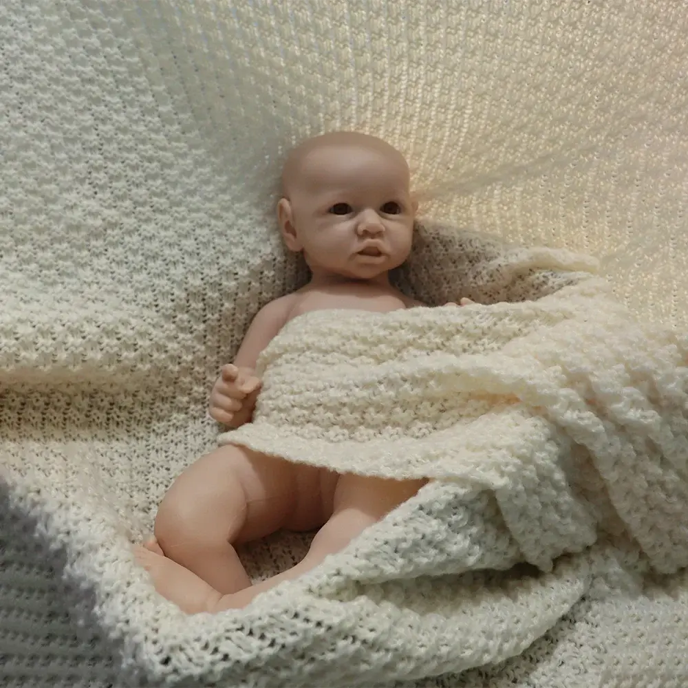 Image of Reborn Baby Dolls 18 Inch Unpainted Cute African Skin Newborn Baby