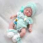 Image of Reborn Baby Dolls 7 Inch Miniature Sleeping Girl Full Silicone Mini