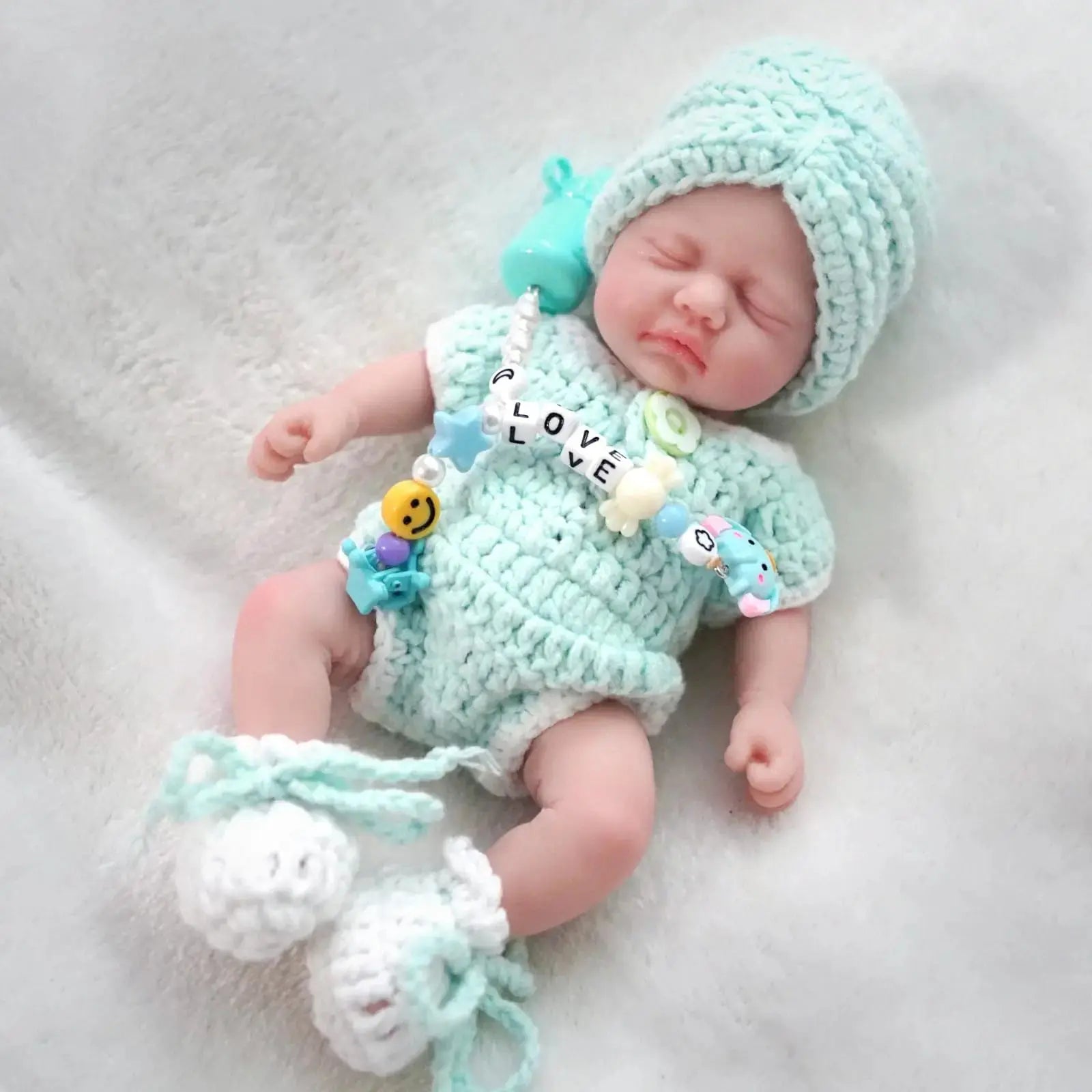 Image of Reborn Baby Dolls 7 Inch Miniature Sleeping Girl Full Silicone Mini