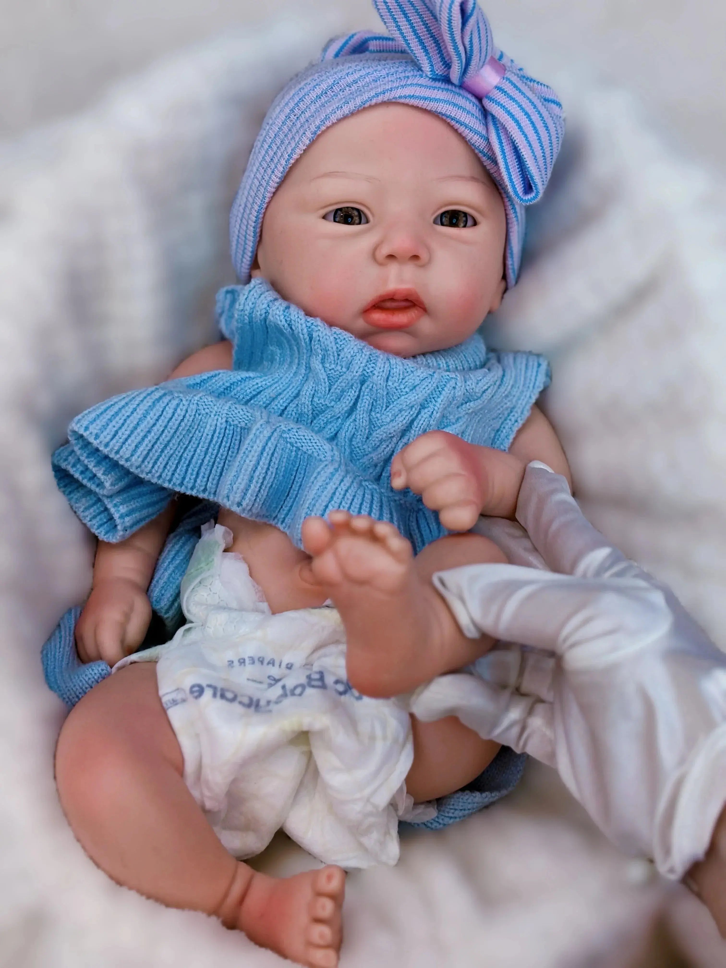 Image of Reborn Baby Dolls 45Cm Can Open Mouth & Washable Silicone Bebe Reborn