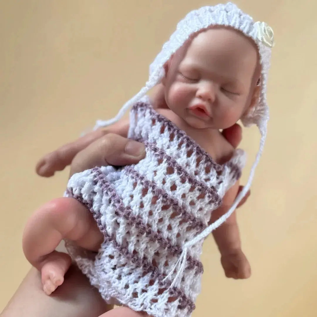 Image of Reborn Baby Dolls 10Inch Sleeping Silicone Bébé Reborn Girl Doll With