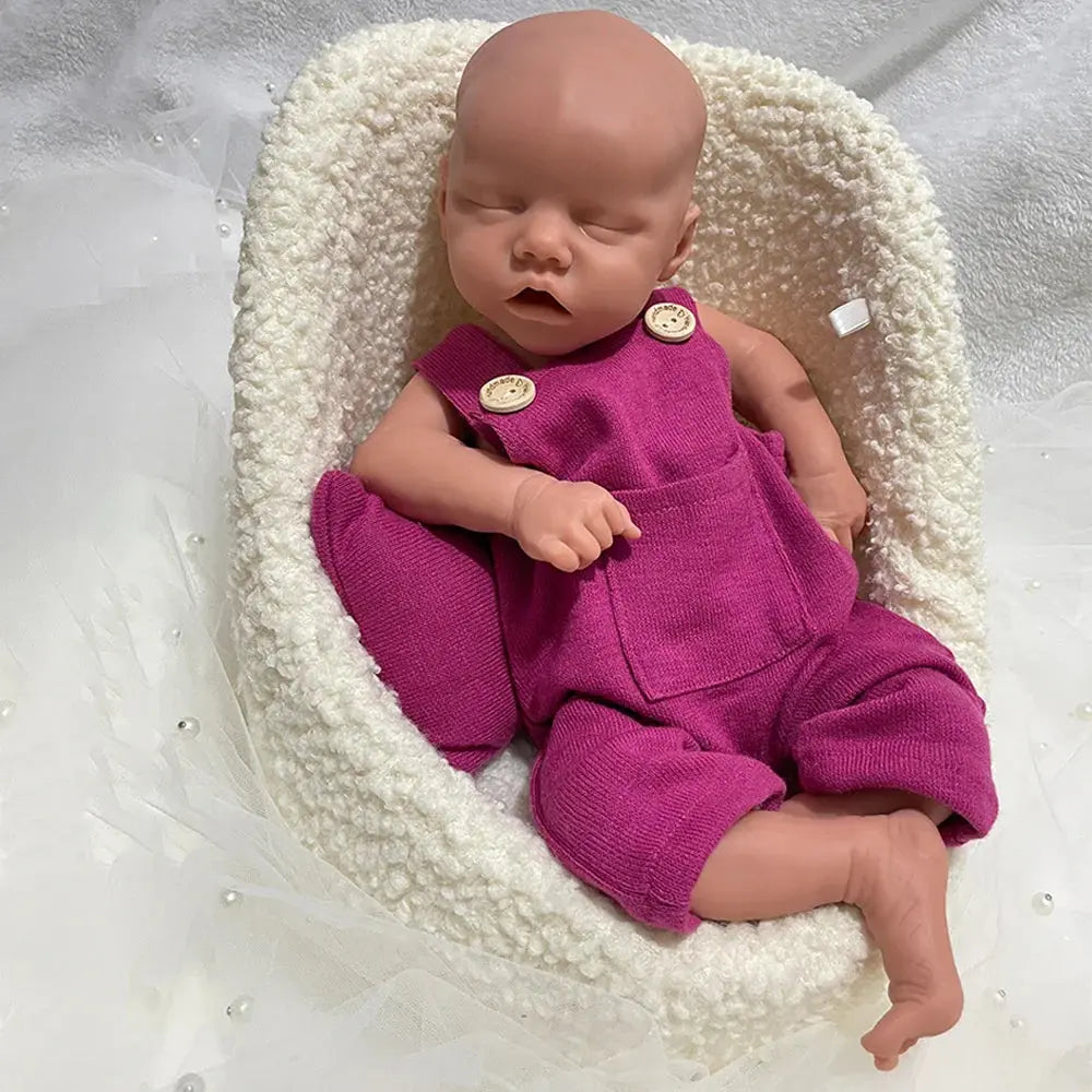Image of Reborn Baby Dolls 18Inch Dark Skin Realistic Features & Soft Material