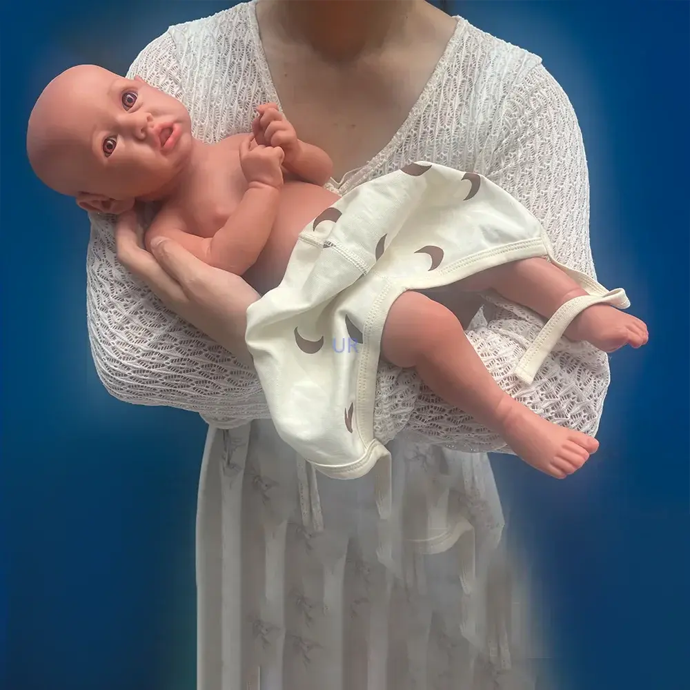 Image of Reborn Baby Dolls African Girl Prototype Dark Skin Doll Washable