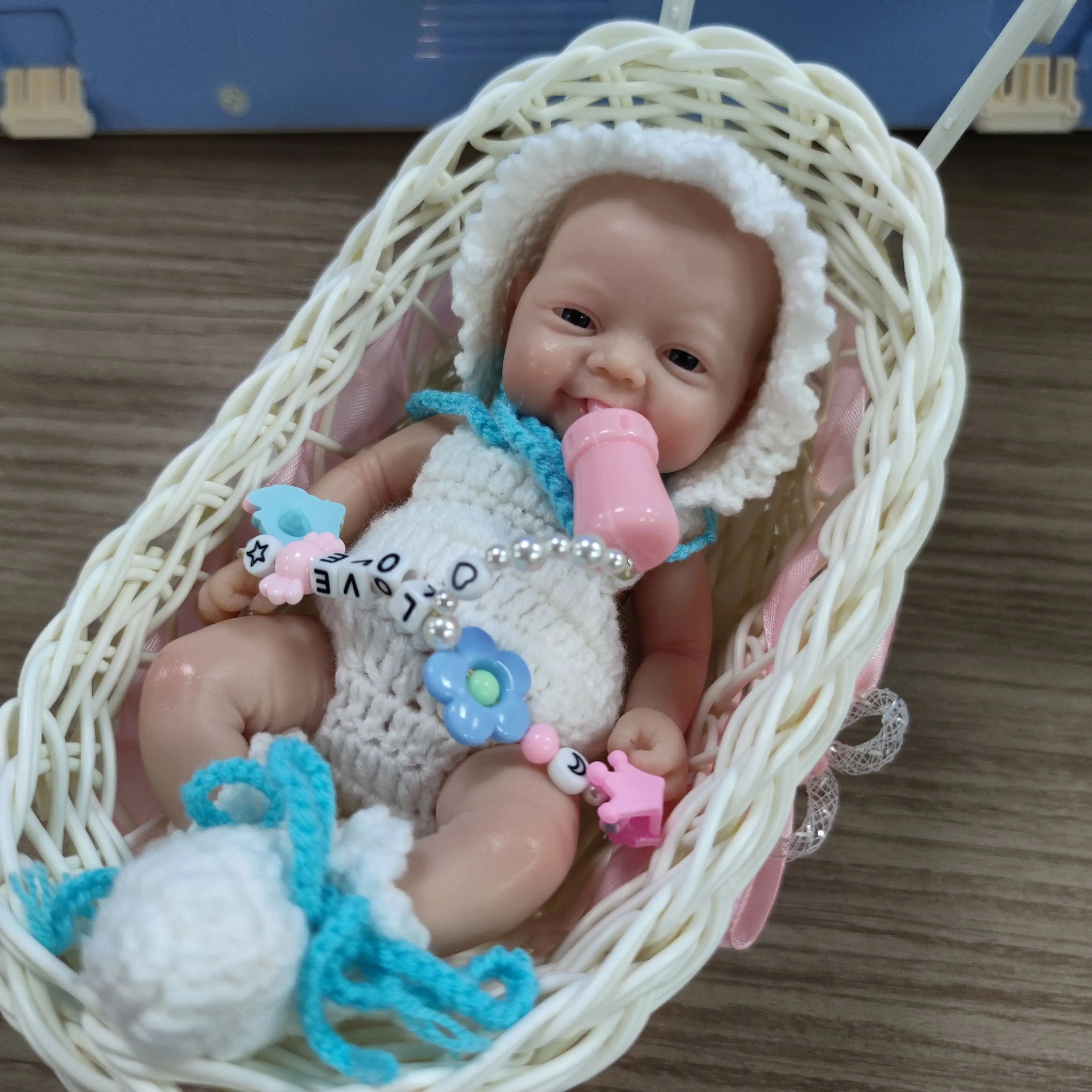 Image of Reborn Baby Dolls Lifelike Reborn Baby Doll 7 Inch Mini Full Body