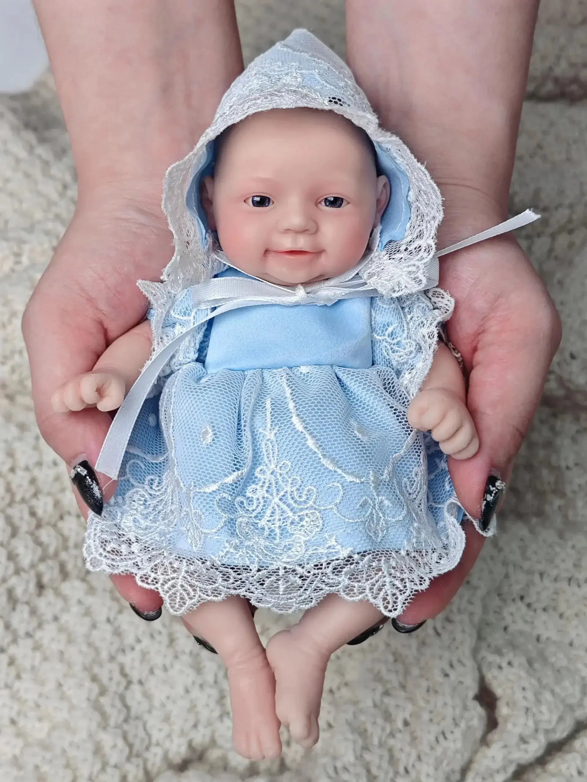 Image of Reborn Baby Dolls Realistic Miniature Babies 7" Full Body Silicone