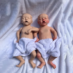 Image of Reborn Baby Dolls Sleeping Open Mouth Girl Artist Painted Collector
