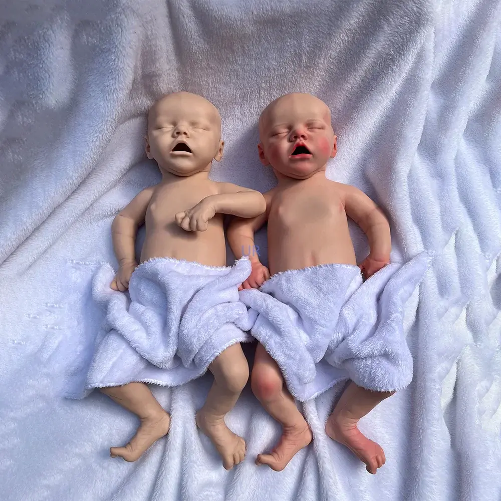 Image of Reborn Baby Dolls Sleeping Open Mouth Girl Artist Painted Collector