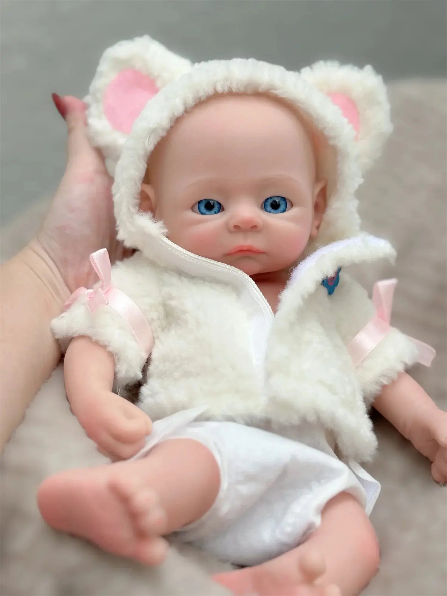 Image of Reborn Baby Dolls 33Cm Can Washable Full Body Solid Silicone Bebe
