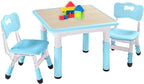 Image of Reborn Baby Dolls Kids Table And 2 Chairs Set, Height Adjustable