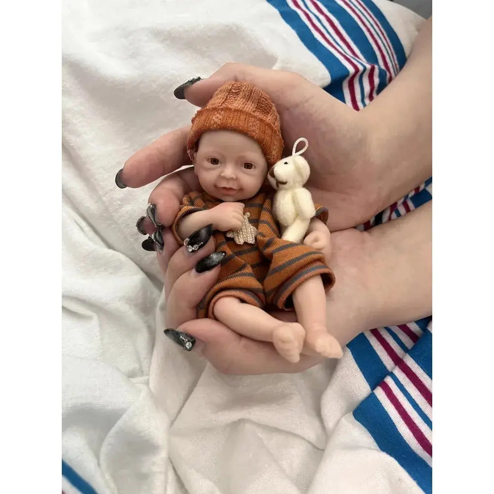 Image of Reborn Baby Dolls Reborn Baby Doll 5.5" Silicone Full Body Miniature