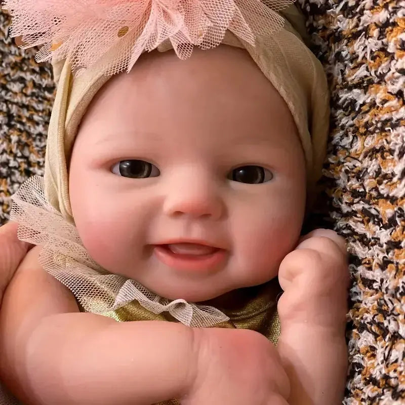 Image of Reborn Baby Dolls 16 Inch Emmy Bebe Reborn Reallista De Silicone Girl