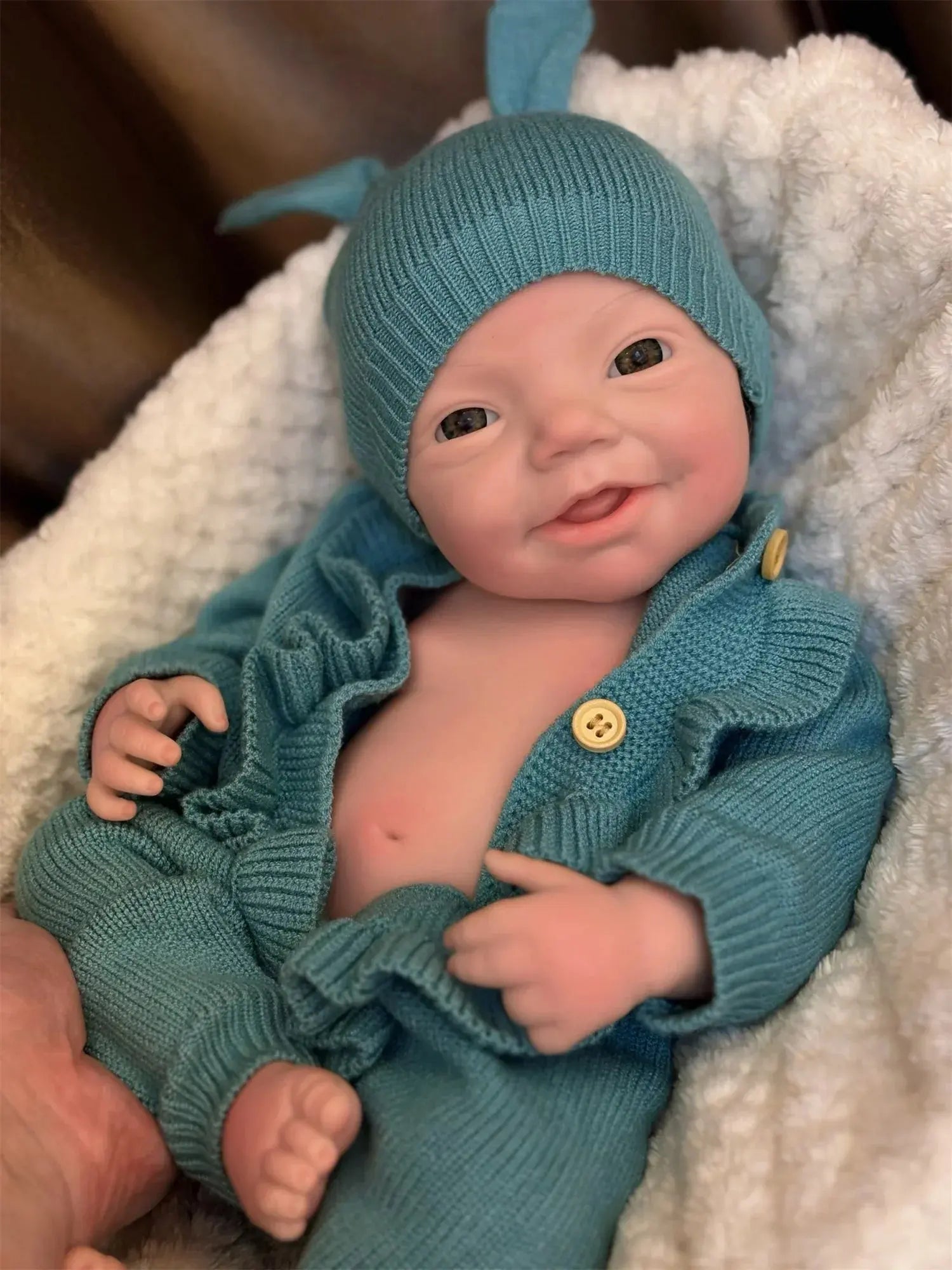 Image of Reborn Baby Dolls 18Inch Open Eyes Full Body Silicone Reborn Girl