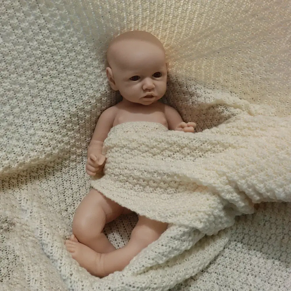 Image of Reborn Baby Dolls 18 Inch Unpainted Cute African Skin Newborn Baby