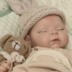 Image of Reborn Baby Dolls Fake Sleeping Silicone Reborn Baby Boy Newborn Doll