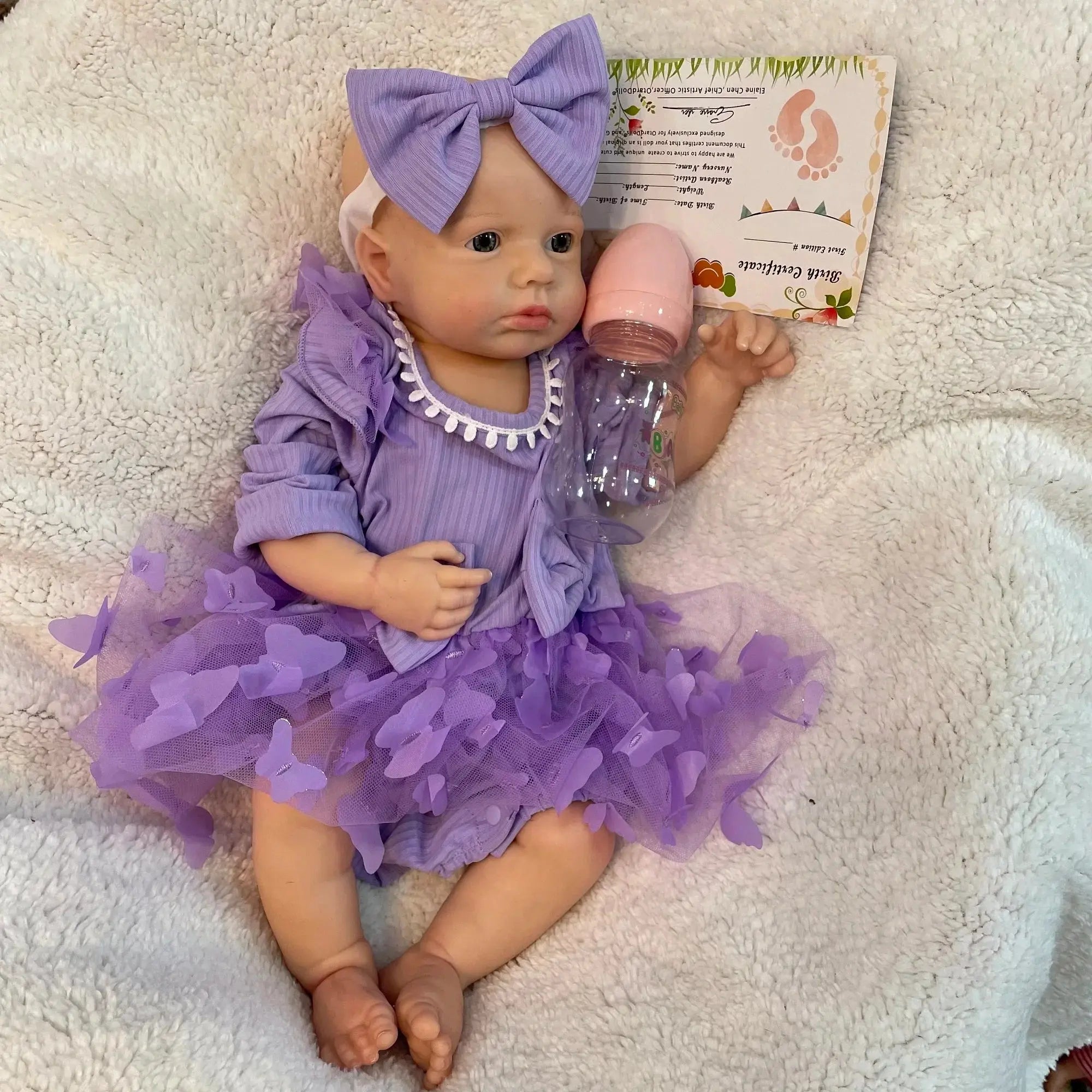 Image of Reborn Baby Dolls 45Cm Boy/Girl Loulou All Silicone Reborn Doll