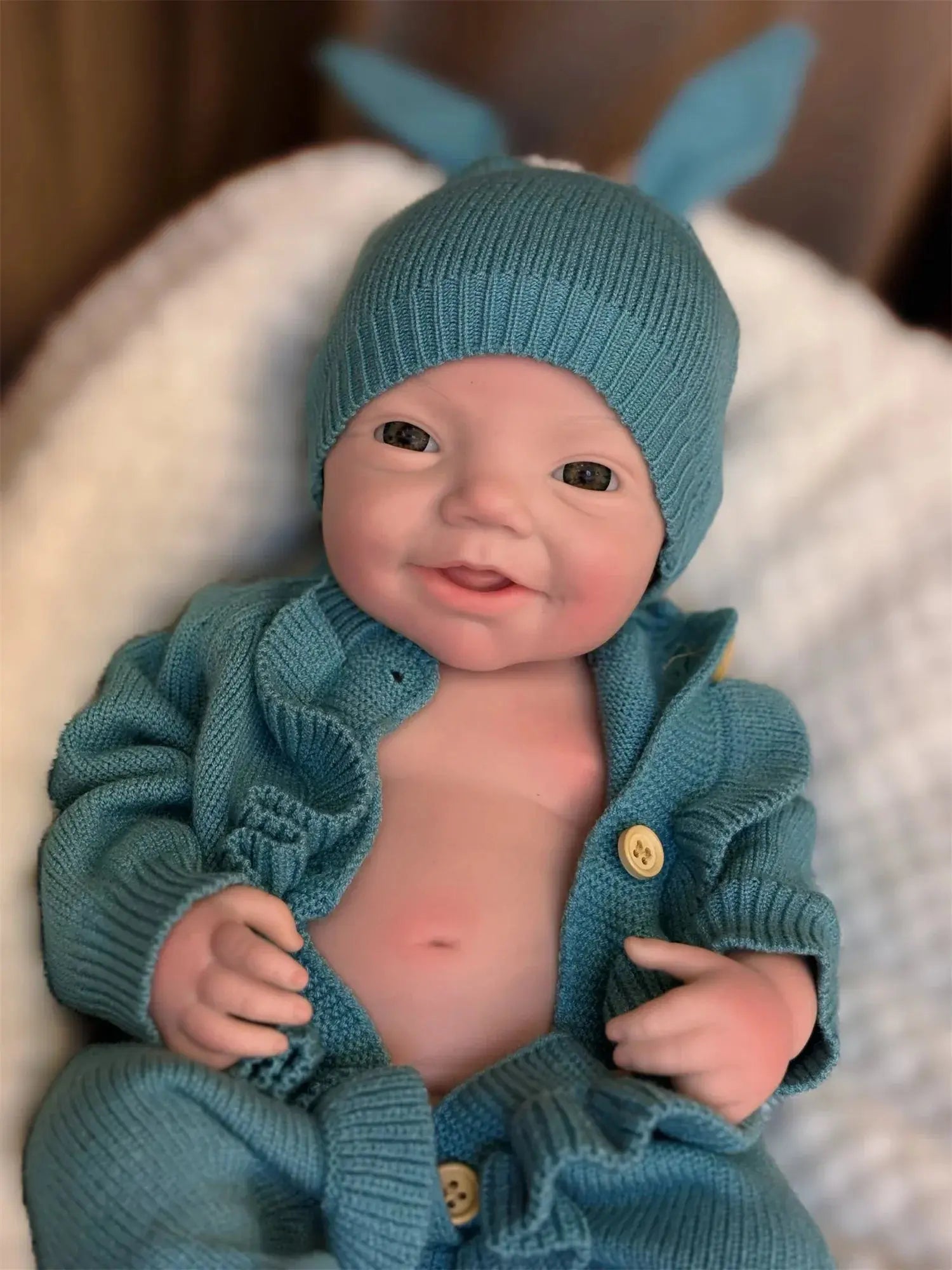 Image of Reborn Baby Dolls 18Inch Open Eyes Full Body Silicone Reborn Girl