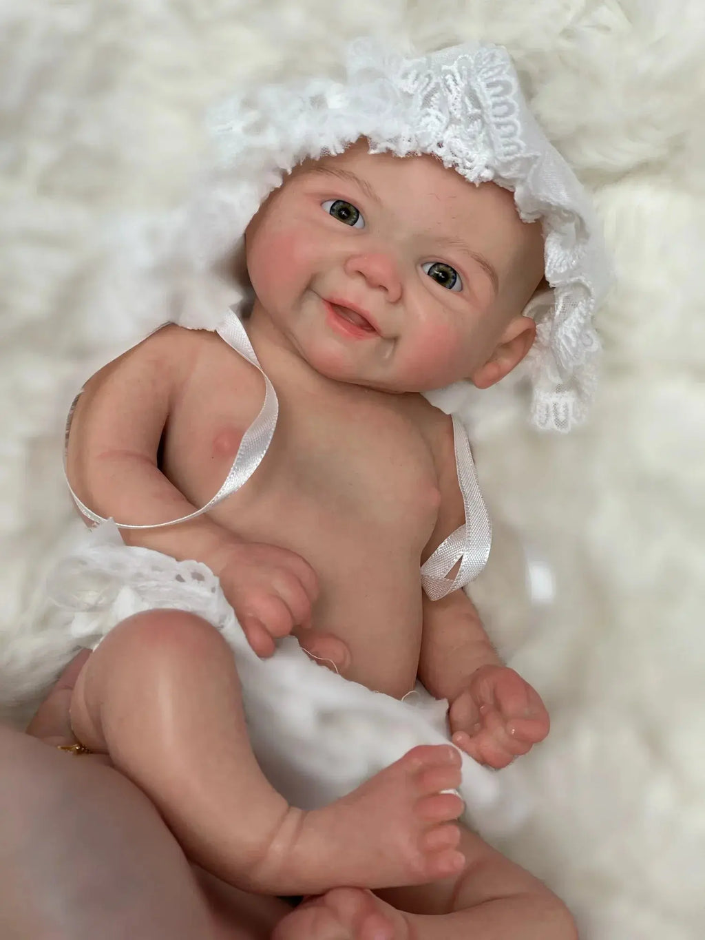 Image of Reborn Baby Dolls 33Cm Cuddly Vivienne Full Body Solid Silicone