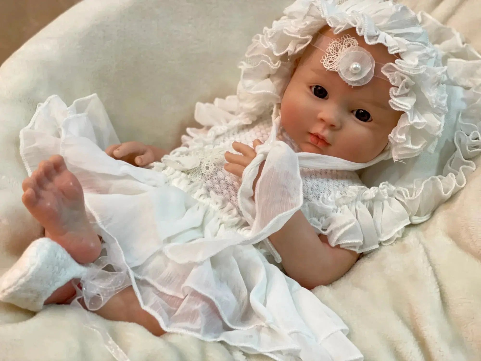 Image of Reborn Baby Dolls 45Cm Full Body Solid Silicone Bebe Reborn Girl 3D