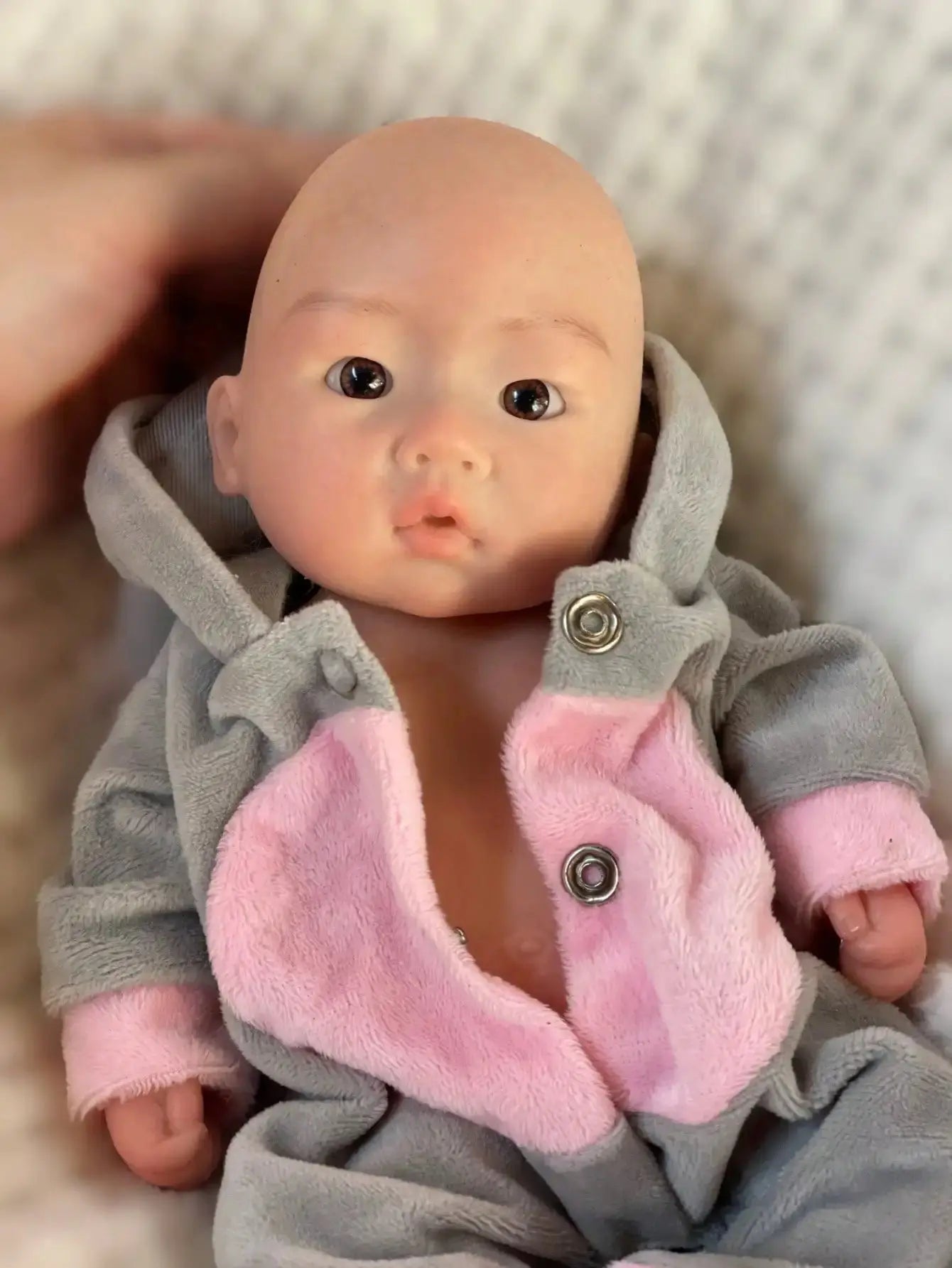 Image of Reborn Baby Dolls 10 Inch Soft Silicone Boy Newborn Baby Doll Awake