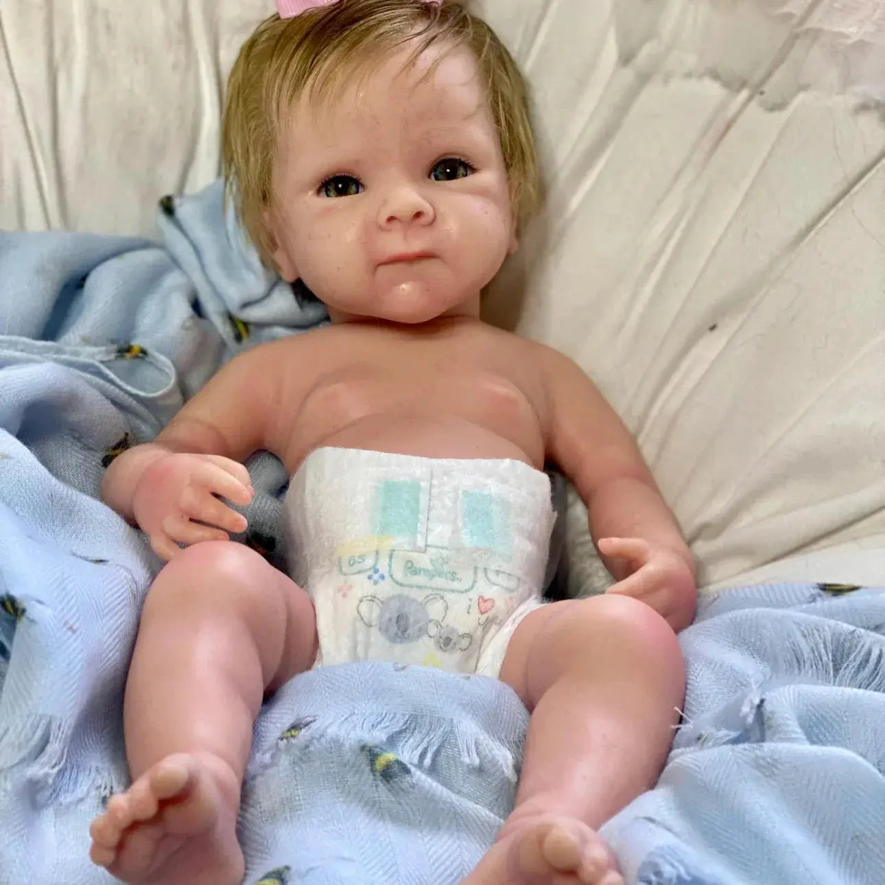 Image of Reborn Baby Dolls Can Open Mouth 33Cm Bettie Full Body Solid Silicone